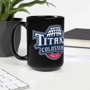 Titans Colosseum Logo Black Glossy Mug